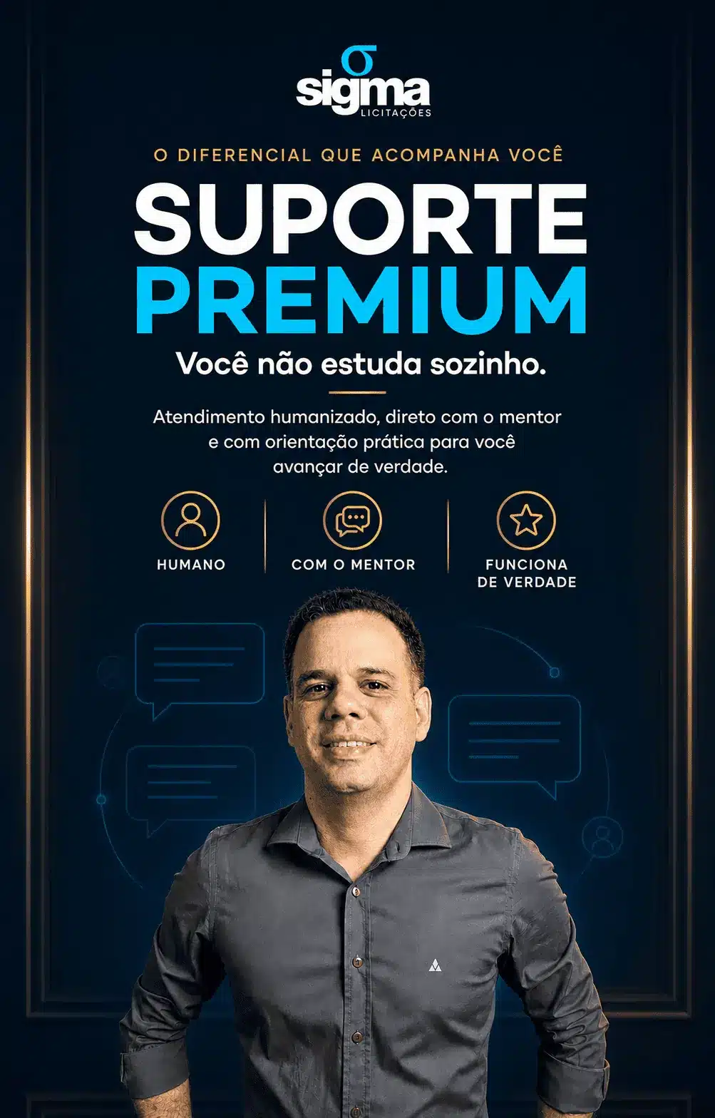 Suporte ao aluno curso de licitação pública celular
