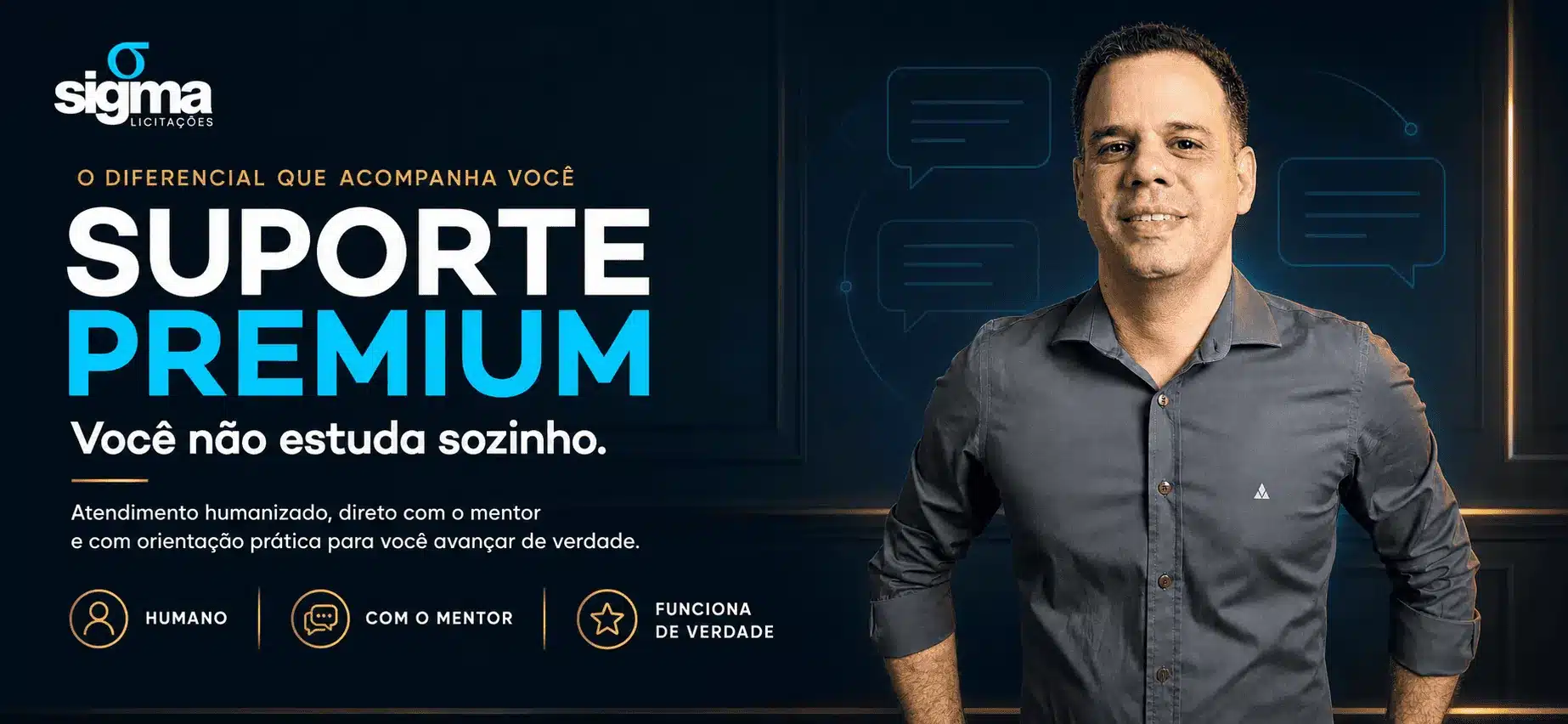 Suporte ao aluno cursos de licitação pública